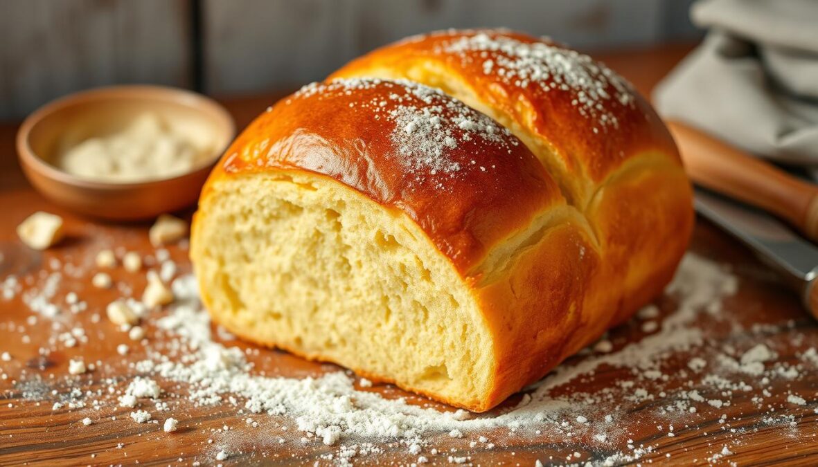 Brioche dorée au four