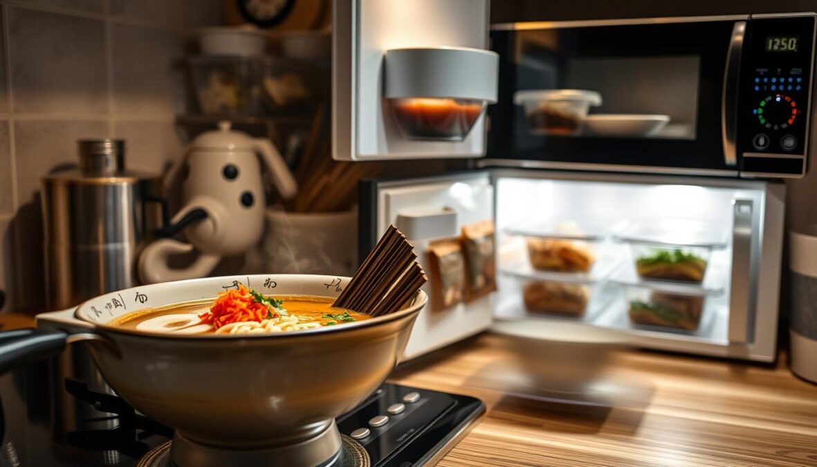 Conservation et réchauffage du ramen