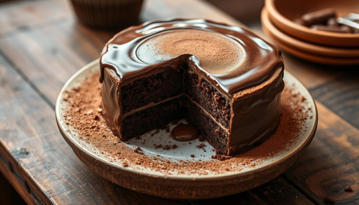 Gâteau chocolat moelleux texture fondante