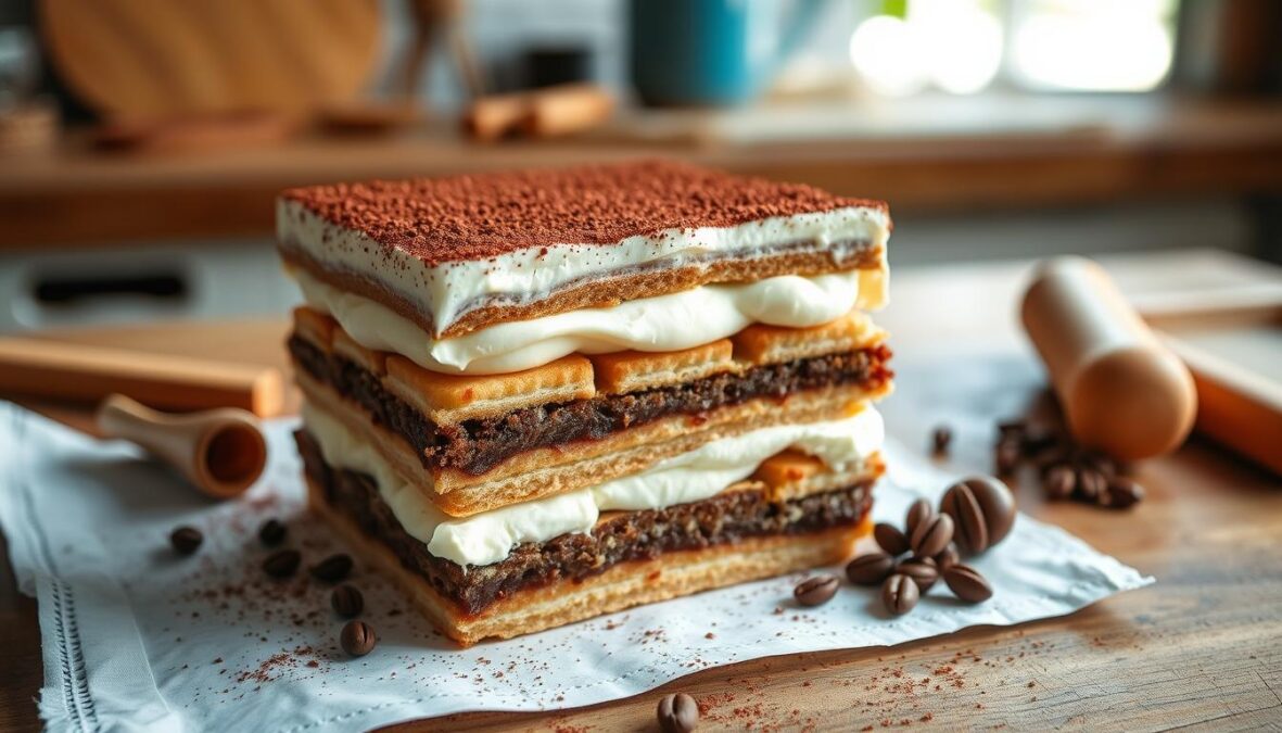 Montage des couches de tiramisu