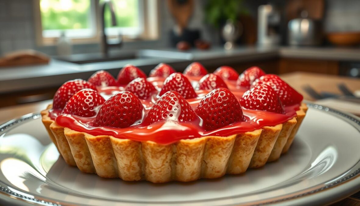 Nappage tarte aux fraises brillant