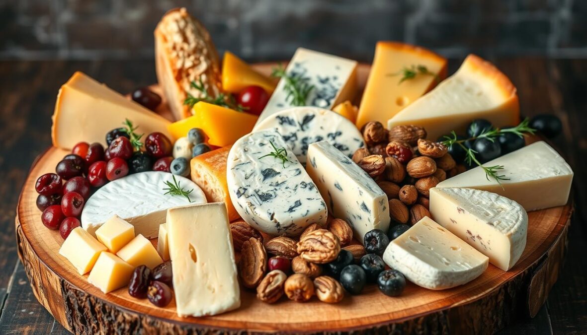 Plateau de fromages variés