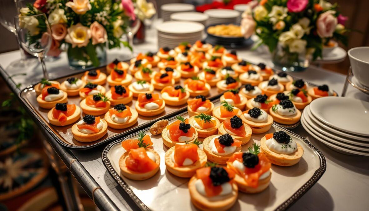 Présentation blinis buffet