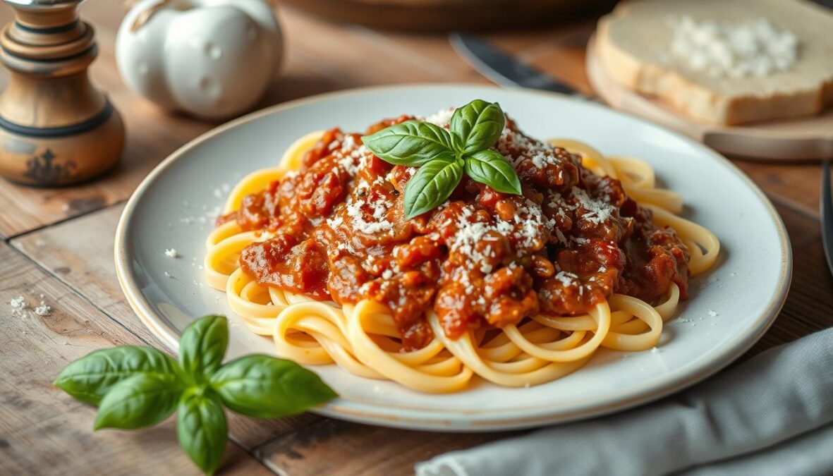 Tagliatelles sauce bolognaise traditionnelle