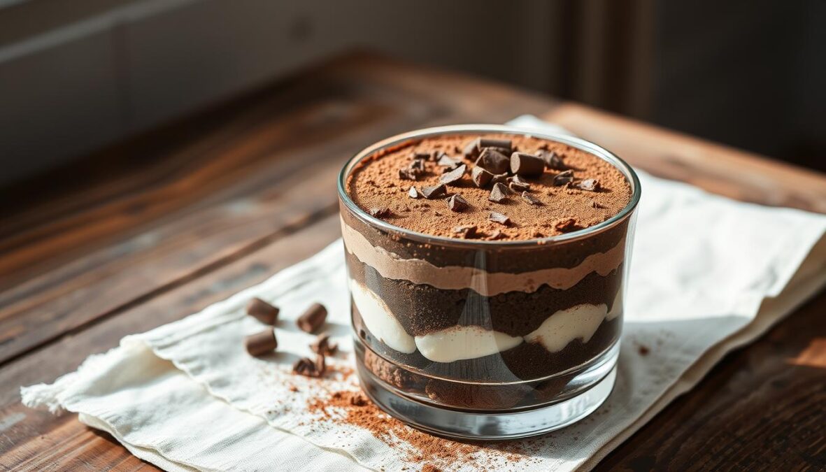 Tiramisu chocolat au repos