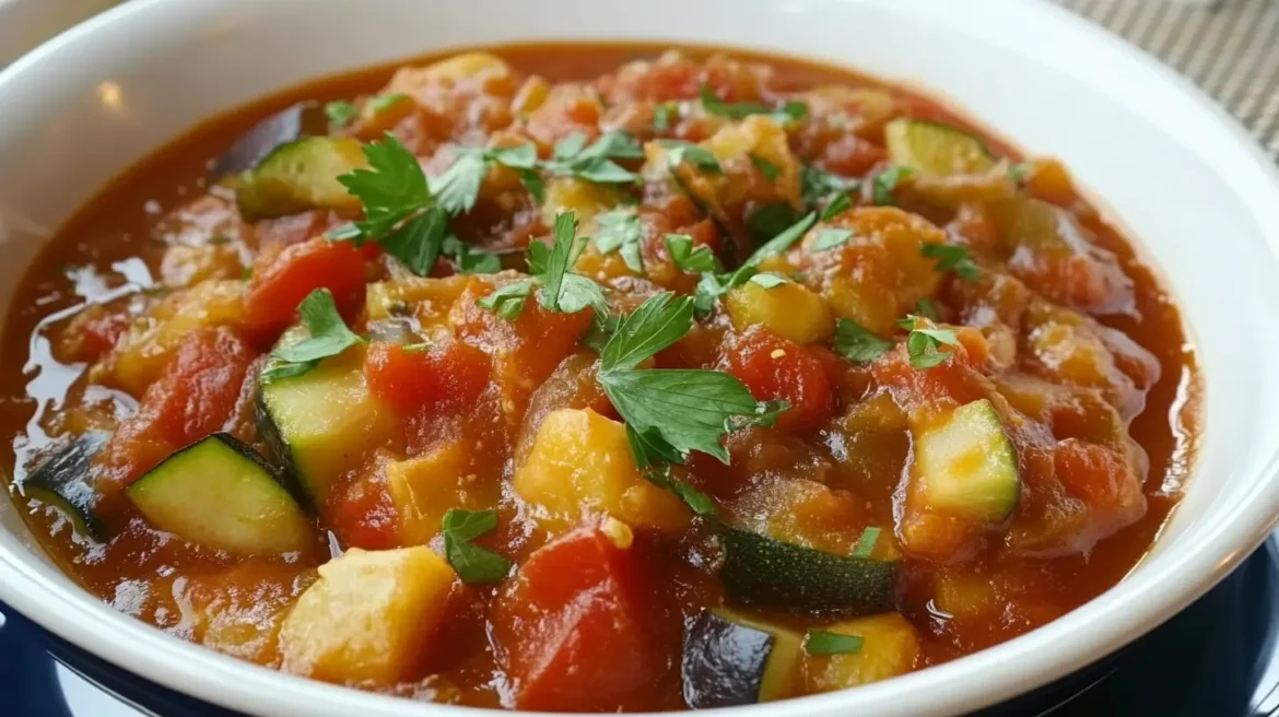 Ratatouille maison aux légumes colorés
