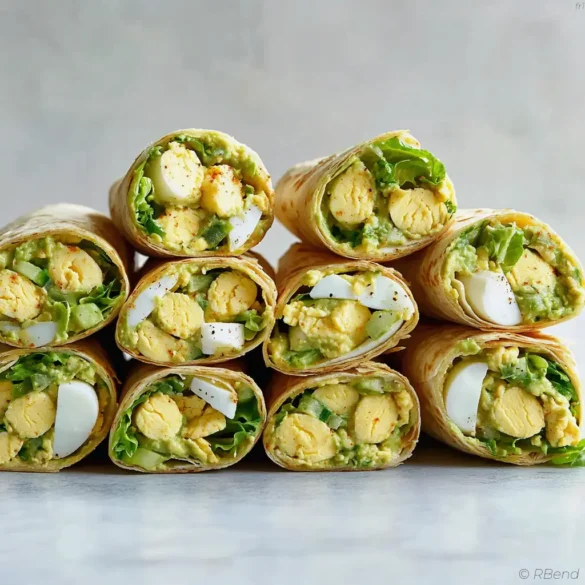 Wraps aux Œufs et Ranch Wraps aux œufs et ranch avec avocat, poivron et laitue