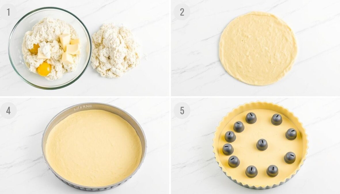 Étapes de préparation de la pâte sablée pour tarte au citron Étapes de préparation de la pâte sablée pour tarte au citron